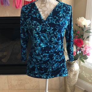 Blue patterned top